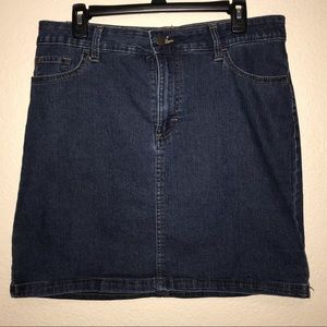denim mid-rise skirt